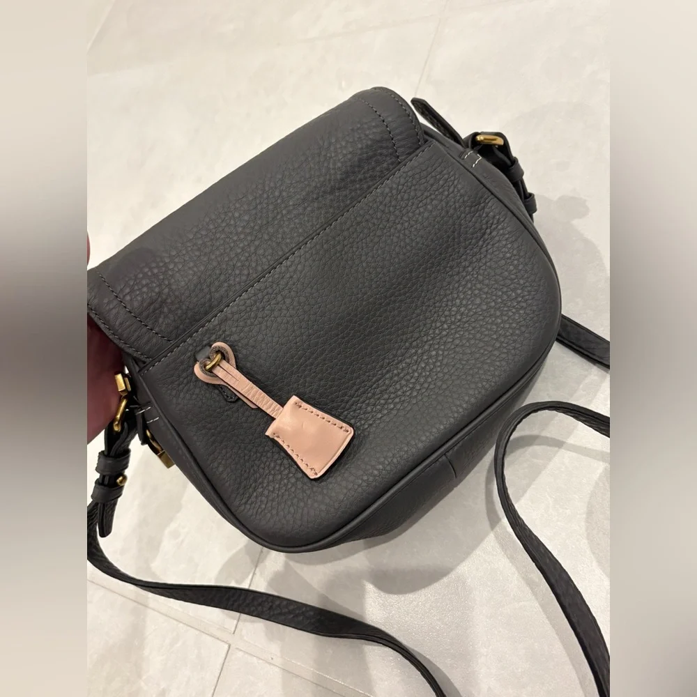 J. Crew Signet Flap Leather Crossbody Bag